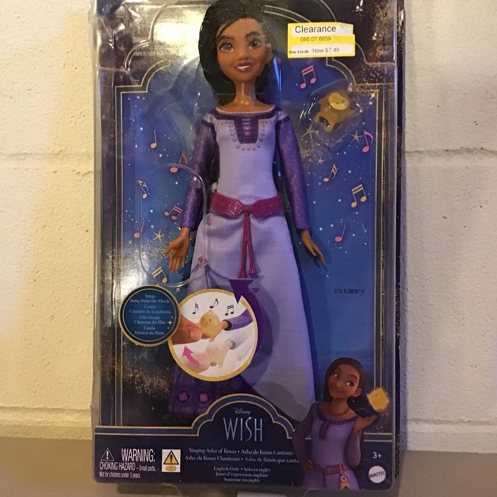 Disney Wish Singing Asha Doll